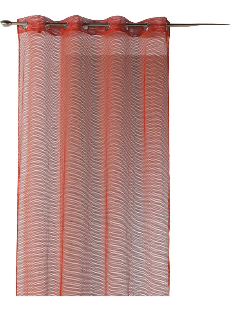 Tenda a velo a tinta unita in maglia a rete Rosso mattone - Kiabi