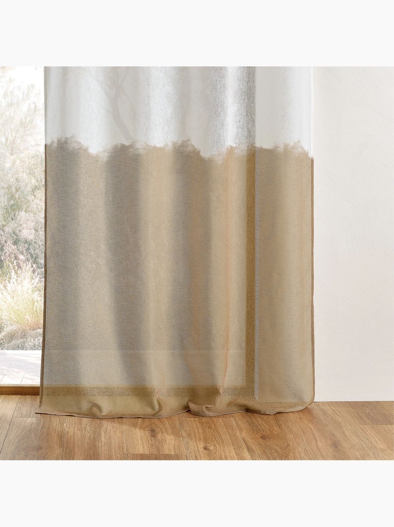 Tenda ad occhielli bicolore Legno naturale - Kiabi