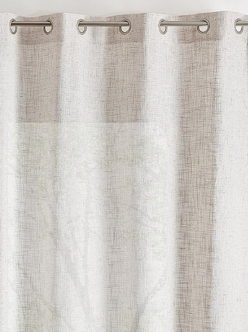 Tenda ad occhielli effetto lino naturale - Kiabi