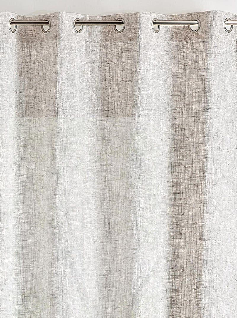 Tenda ad occhielli effetto lino naturale Beige chiaro - Kiabi