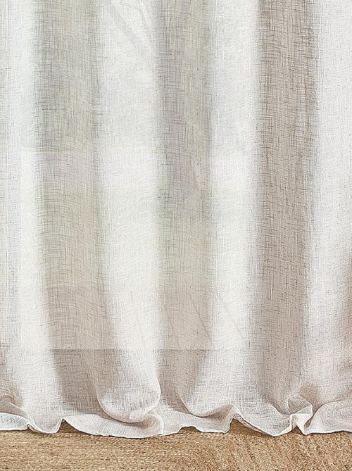 Tenda ad occhielli effetto lino naturale - Kiabi