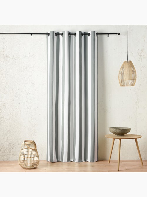 Tenda ad occhielli idrorepellente a righe per esterni - Kiabi