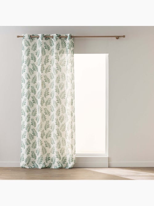 Tenda ad occhielli in polilina stampata con retino - Kiabi