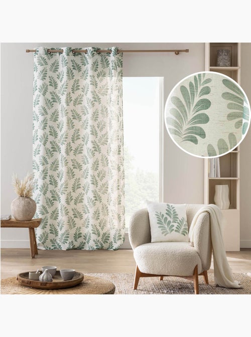 Tenda ad occhielli in polilina stampata con retino - Kiabi