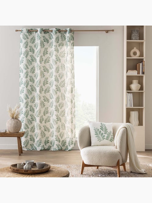 Tenda ad occhielli in polilina stampata con retino - Kiabi