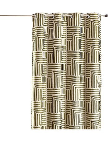 Tenda ad occhielli serigrafata jacquard