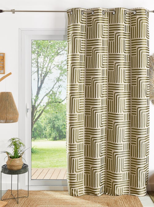 Tenda ad occhielli serigrafata jacquard - Kiabi