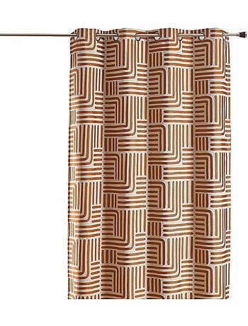 Tenda ad occhielli serigrafata jacquard