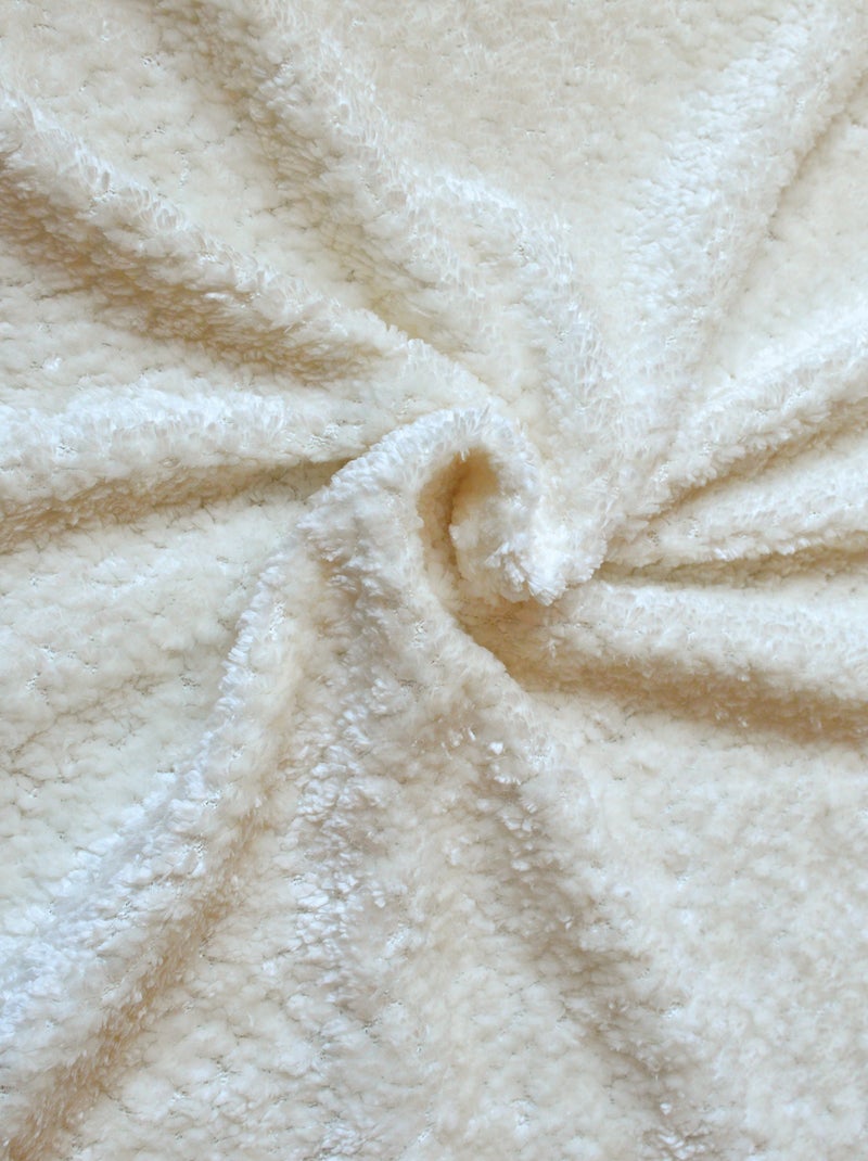 Tenda ad occhiello in ciniglia effetto peluche Ecru - Kiabi