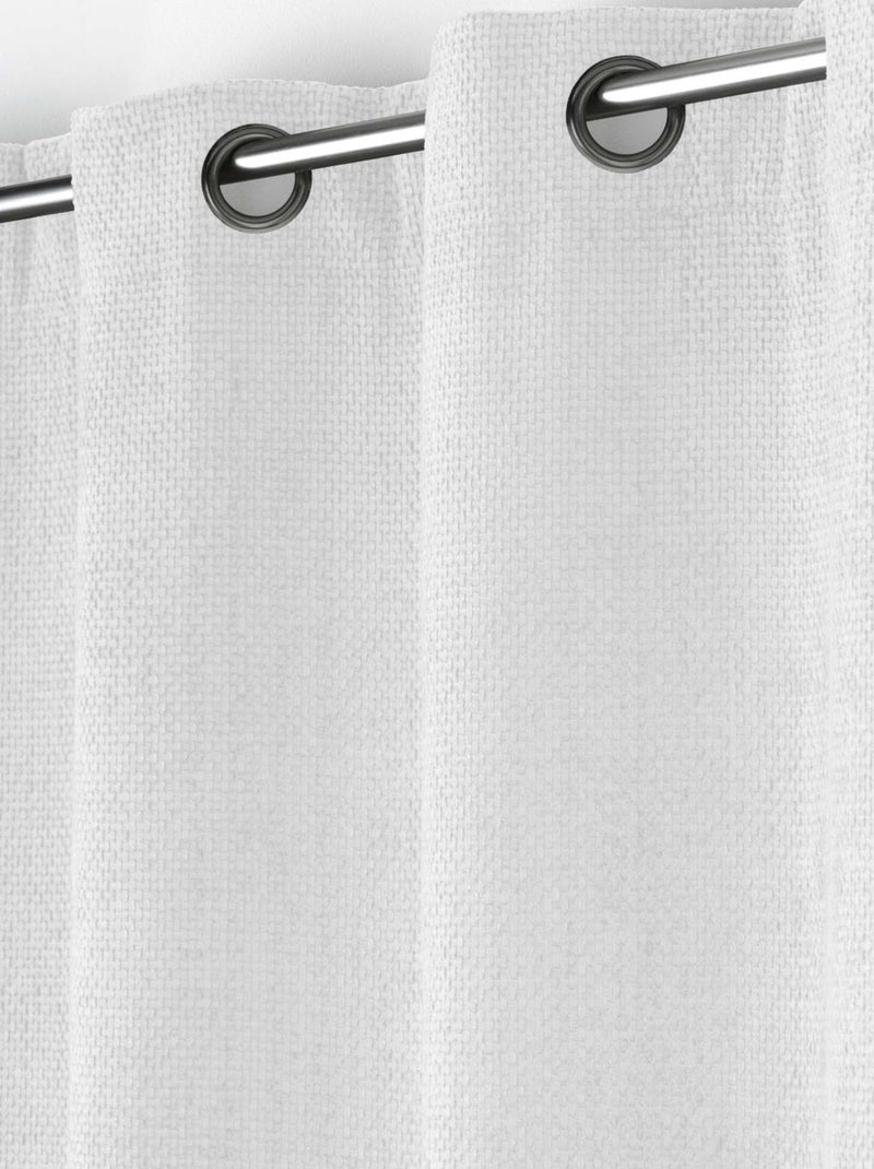 Tenda ad occhiello in velluto di ciniglia Bianco - Kiabi