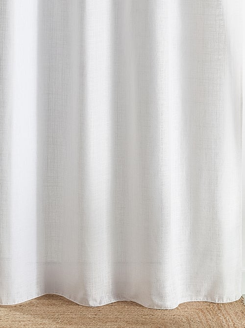 Tenda ad occhiello semplice in policotone e lino - Kiabi