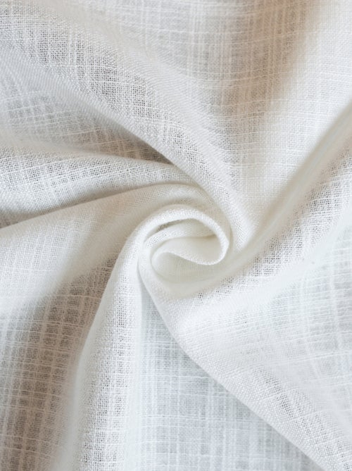 Tenda ad occhiello semplice in policotone e lino - Kiabi