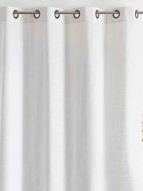 Tenda ad occhiello semplice in policotone e lino - Kiabi