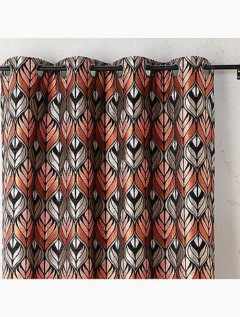 Tenda art déco effetto velluto con occhielli