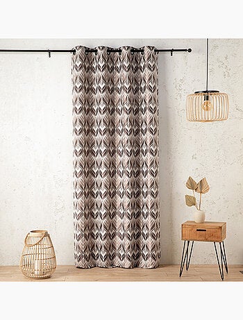 Tenda art déco effetto velluto con occhielli