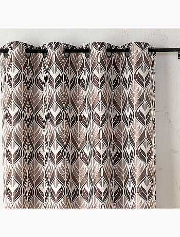 Tenda art déco effetto velluto con occhielli