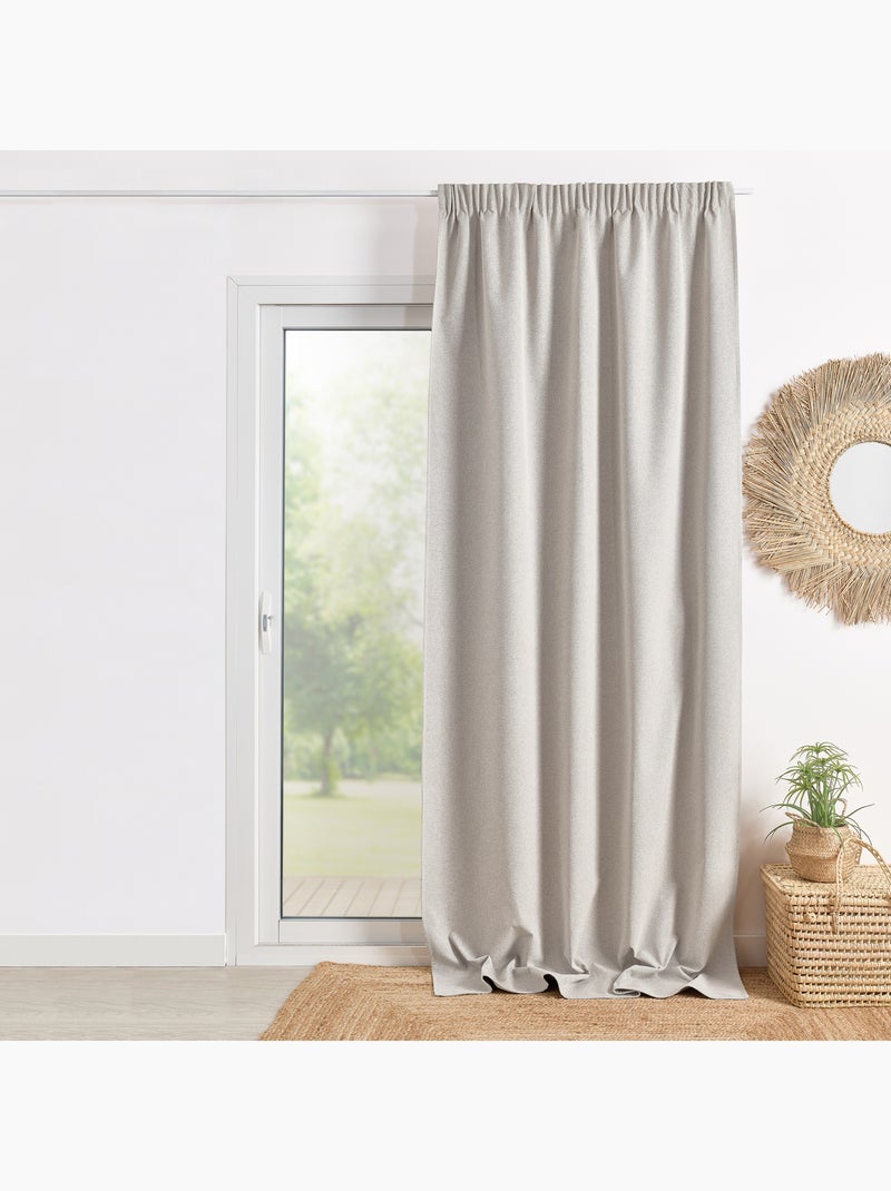 Tenda bifacciale 100% oscurante con arricciature Avorio - Kiabi