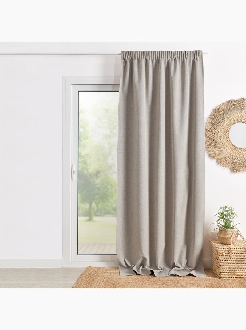 Tenda bifacciale 100% oscurante con arricciature Tortora - Kiabi