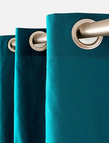 Tenda colorata in puro cotone con 8 occhielli