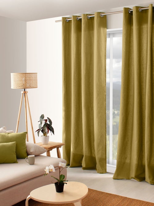 Tenda colorata in puro cotone con 8 occhielli - Kiabi