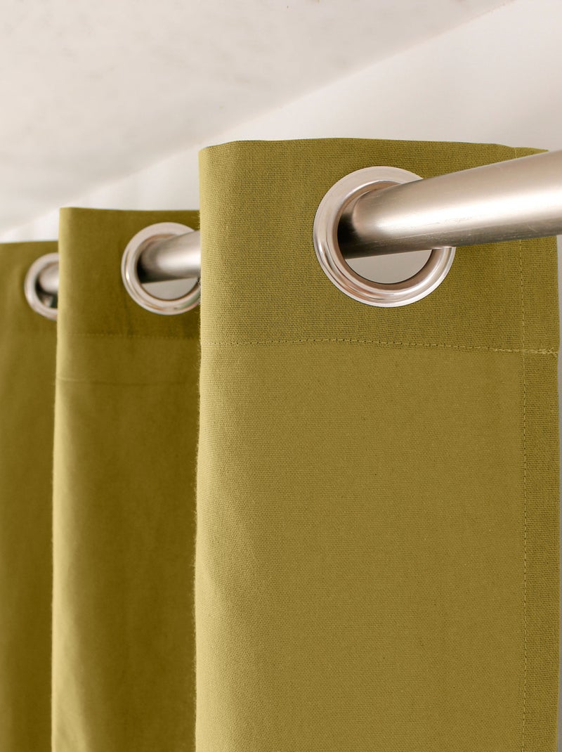 Tenda colorata in puro cotone con 8 occhielli Bronzo - Kiabi