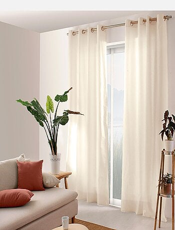 Tenda colorata in puro cotone con 8 occhielli