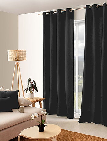 Tenda colorata in puro cotone con 8 occhielli
