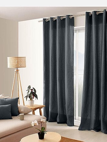 Tenda colorata in puro cotone con 8 occhielli