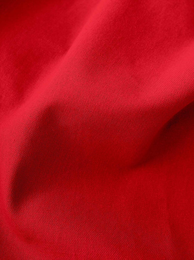 Tenda colorata in puro cotone con 8 occhielli Rosso - Kiabi