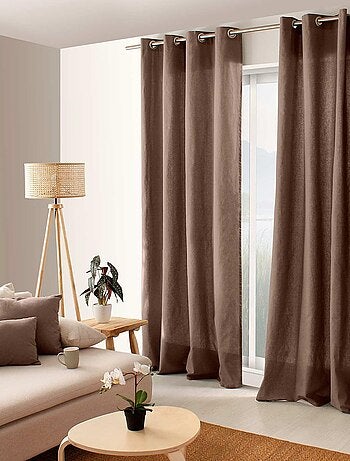 Tenda colorata in puro cotone con 8 occhielli
