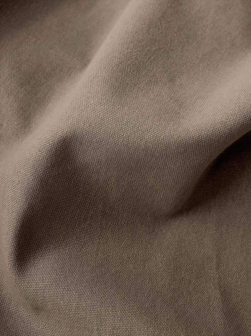 Tenda colorata in puro cotone con 8 occhielli Tortora - Kiabi