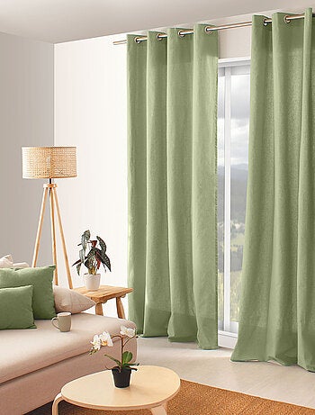 Tenda colorata in puro cotone con 8 occhielli