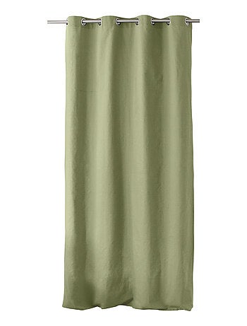 Tenda colorata in puro cotone con 8 occhielli