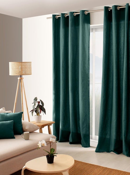 Tenda colorata in puro cotone con 8 occhielli - Kiabi