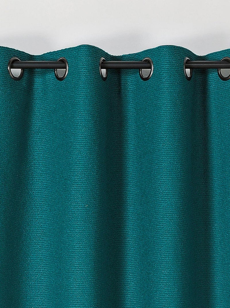 Tenda con effetto spugna testurizzata Blu pavone - Kiabi