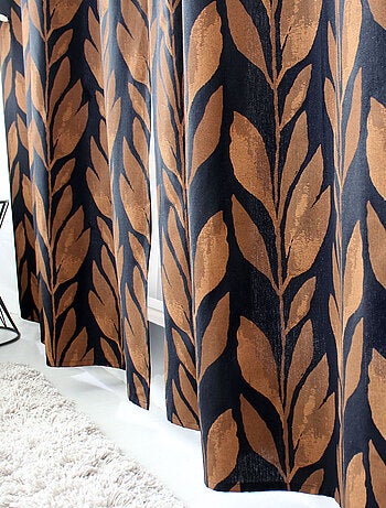 Tenda con motivo vegetale in cotone riciclato