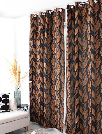 Tenda con motivo vegetale in cotone riciclato