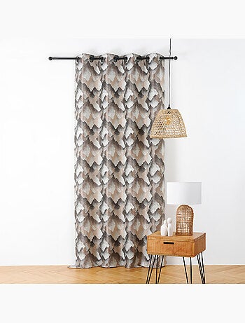 Tenda con occhielli jacquard con motivo minerale