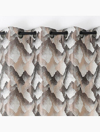 Tenda con occhielli jacquard con motivo minerale