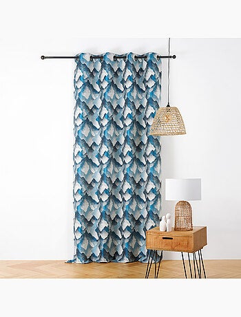 Tenda con occhielli jacquard con motivo minerale