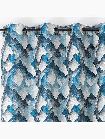 Tenda con occhielli jacquard con motivo minerale
