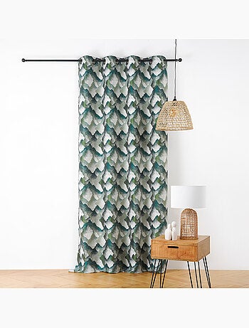 Tenda con occhielli jacquard con motivo minerale