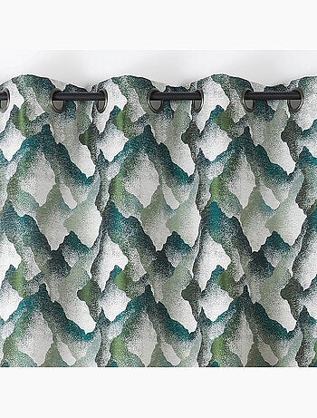 Tenda con occhielli jacquard con motivo minerale