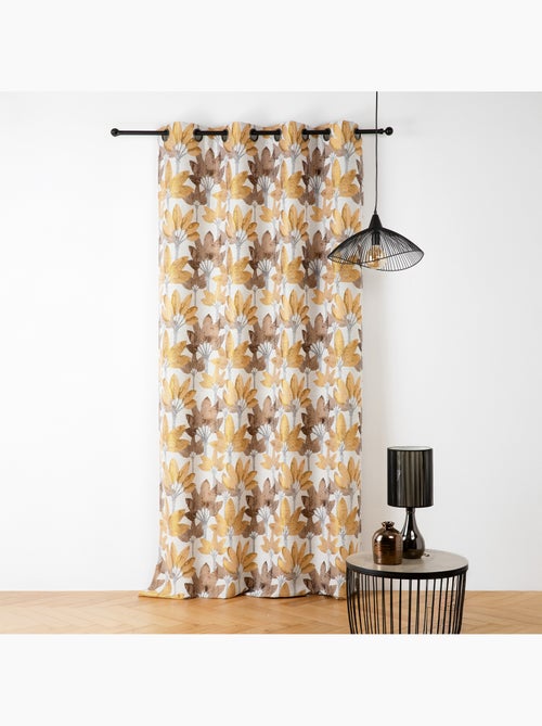 Tenda con occhielli jacquard con motivo vegetale - Kiabi