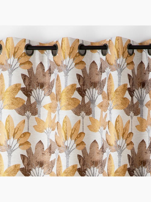 Tenda con occhielli jacquard con motivo vegetale - Kiabi
