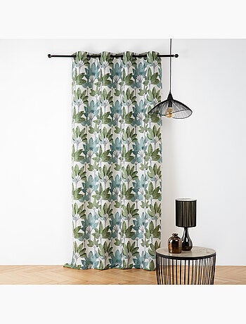 Tenda con occhielli jacquard con motivo vegetale