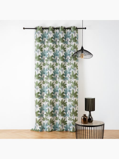 Tenda con occhielli jacquard con motivo vegetale - Kiabi