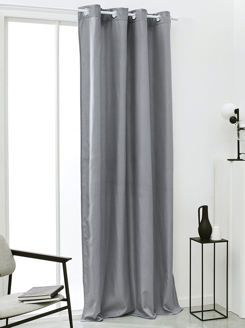 Tenda con occhielli tinta unita GRIGIO - Kiabi