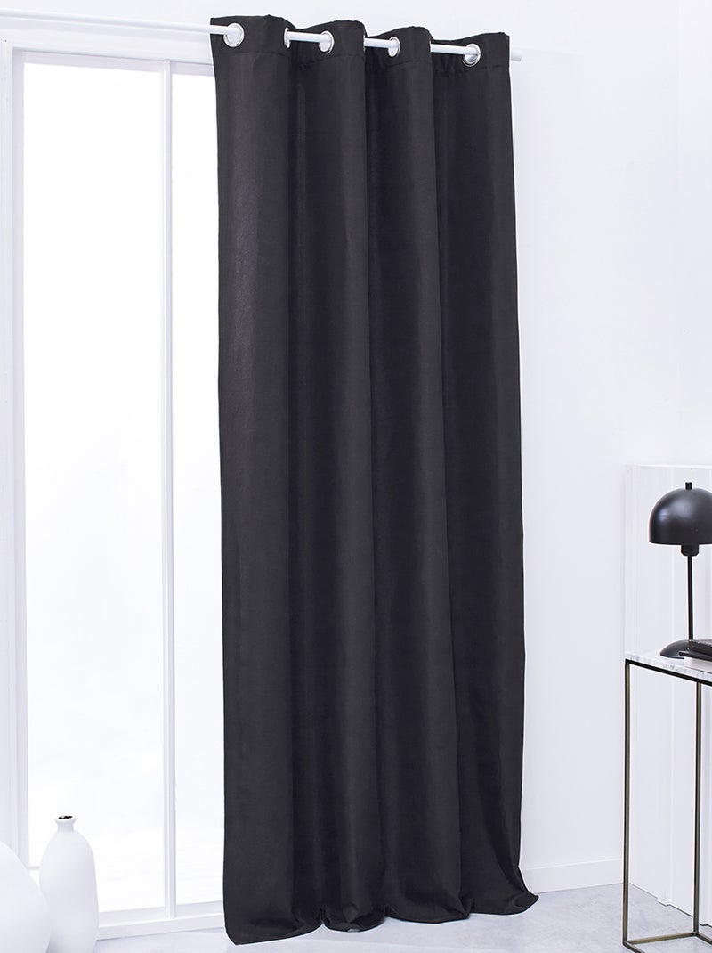 Tenda con occhielli tinta unita NERO - Kiabi