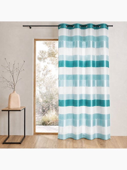 Tenda con righe orizzontali intessute e fasce in raso - Kiabi